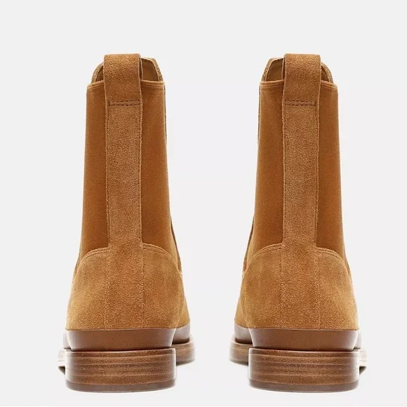 NEW Vince Cecyl Suede Boot Tan size 8 reg $450 - Picture 3 of 11